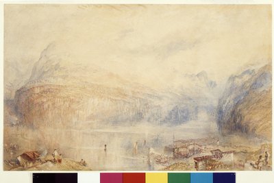 Luzernsjøen fra Brunnen (akvarell og gouache på hvitt papir) av Joseph Mallord William Turner