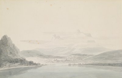 Landskap, etter John Robert Cozens (1752-99) (blyant og akvarell på papir) av Joseph Mallord William Turner