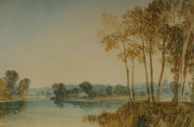 Landskap med trær ved Themsen, ca. 1805 (akvarell på papir) av Joseph Mallord William Turner