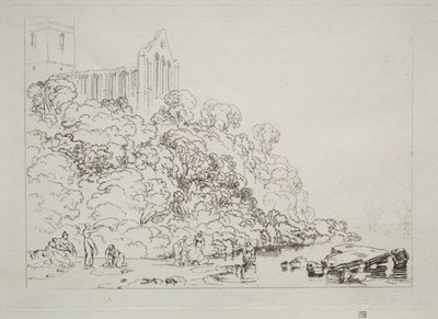 Studiebok: Dumblain Abbey, Skottland av Joseph Mallord William Turner