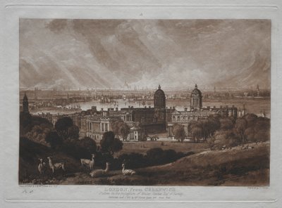 Liber Studiorum: London fra Greenwich av Joseph Mallord William Turner