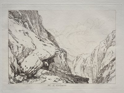 Studiebok: Mt. St Gothard. av Joseph Mallord William Turner