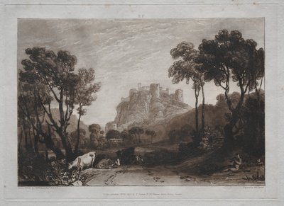 Liber Studiorum: The Castle above the Meadows. av Joseph Mallord William Turner