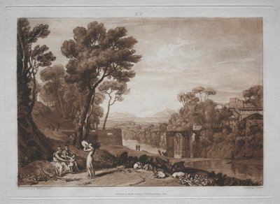 Liber Studiorum: Kvinnen og tamburinen. av Joseph Mallord William Turner