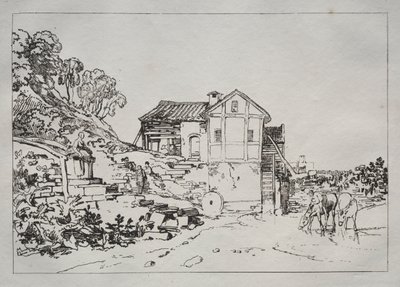 Studiebok: Vannmølle av Joseph Mallord William Turner