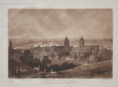 London fra Greenwich av Joseph Mallord William Turner