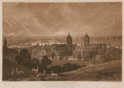 London fra Greenwich; av Joseph Mallord William Turner