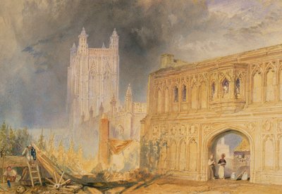 Malvern Abbey and Gate, Worcestershire, ca. 1830 (akvarell på papir) av Joseph Mallord William Turner