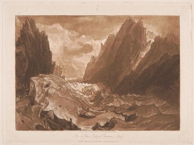 Mer de Glace, Chamonix-dalen, Savoia av Joseph Mallord William Turner