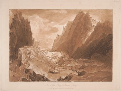Mer de Glace, Chamonix-dalen, Savoie av Joseph Mallord William Turner
