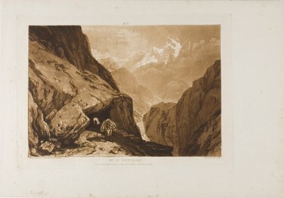 Mount Saint Gothard, plate 9 fra Liber Studiorum av Joseph Mallord William Turner