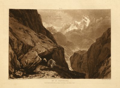 St. Gotthard-fjellet av Joseph Mallord William Turner
