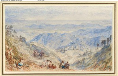 Mussooree og Dhoon fra Landour av Joseph Mallord William Turner