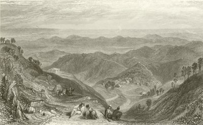 Mussooree and the Dhoon, fra Landour av Joseph Mallord William Turner