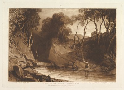 Nær Blair Athol, Skottland Liber Studiorum, del VI, plate 30, 1. juni 1811. av Joseph Mallord William Turner
