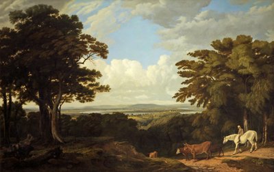Newnham-on-Severn, Gloucestershire, fra Dean Hill av Joseph Mallord William Turner