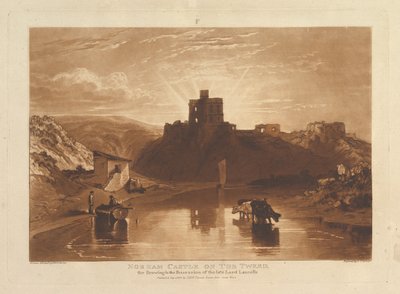 Norham Castle på Tweed Liber Studiorum, del XII, plate 57, 1. januar 1816. av Joseph Mallord William Turner