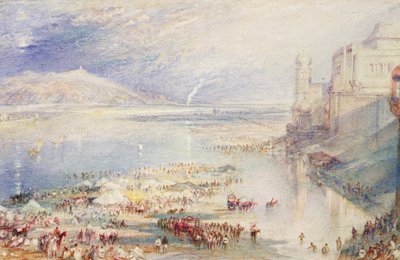 En del av Ghaut ved Hurdwar, ca. 1835 (akvarell og gouache på papir) av Joseph Mallord William Turner