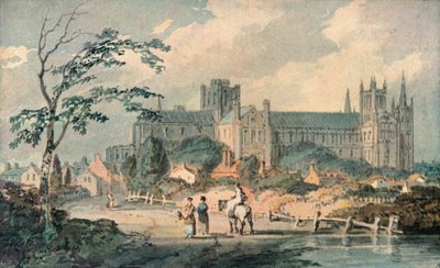 Peterborough katedral fra nord, 1909 av Joseph Mallord William Turner