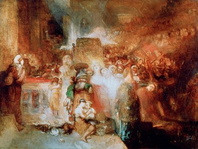 Pilatus vasker hendene, 1830 av Joseph Mallord William Turner
