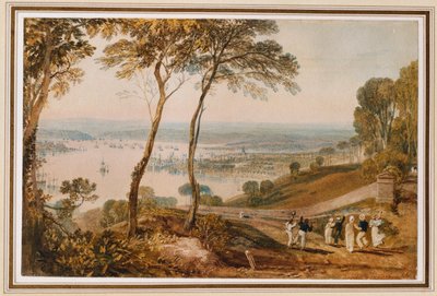 Plymouth Dock, fra nær Mount Edgecumbe av Joseph Mallord William Turner