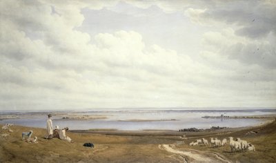 Portsmouth havn fra Portsdown Hill av Joseph Mallord William Turner