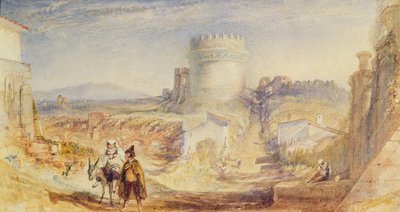 Roma, graven til Cecilia Metella, ca. 1824 (akvarell på papir) av Joseph Mallord William Turner