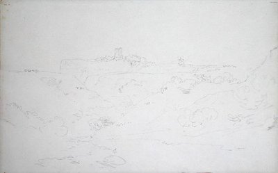 Scarborough Castle, ca. 1801 (blyant på papir) av Joseph Mallord William Turner