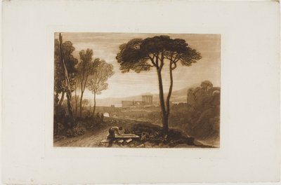 Scene in the Campagna, plate 38 fra Book of Studies av Joseph Mallord William Turner