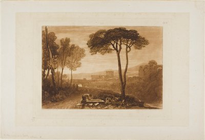 Scene in the Campagna, plate 38 fra Book of Studies av Joseph Mallord William Turner