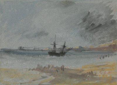 Skipet på grunn Brighton av Joseph Mallord William Turner
