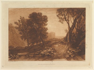 Solitude, eller The Reading Magdalen Liber Studiorum, del XI, plate 53, 12. mai 1814. av Joseph Mallord William Turner