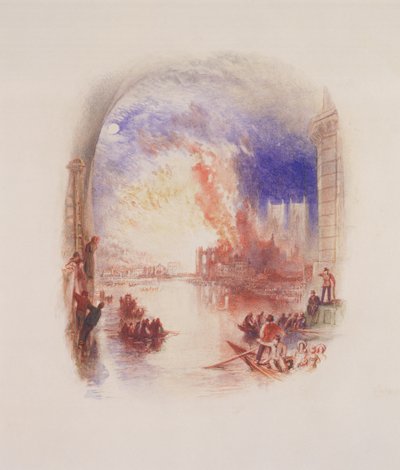 Brenningen av parlamentets hus av Joseph Mallord William Turner