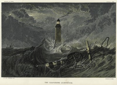 Eddystone fyrtårn på Eddystone Rocks av Joseph Mallord William Turner