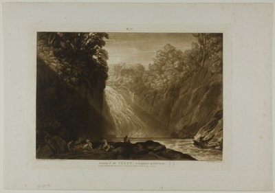The Fall of the Clyde, plate 18 fra Liber Studiorum av Joseph Mallord William Turner