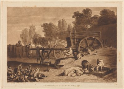 Bondegården med hanen av Joseph Mallord William Turner
