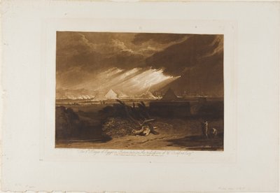 The Fifth Plague of Egypt, plate 16 fra Liber Studiorum av Joseph Mallord William Turner