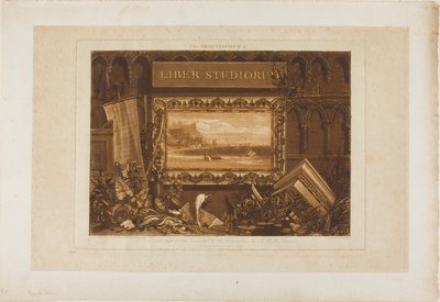 Frontispicen til studieboken av Joseph Mallord William Turner