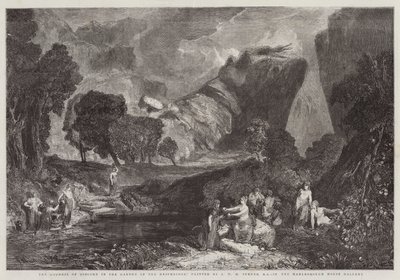 The Goddess of Discord in the Garden of the Hesperides, i Marlborough House Gallery av Joseph Mallord William Turner
