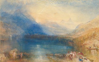 The Lake of Zug, 1843 (wc over grafitt) av Joseph Mallord William Turner