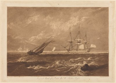 Sjøstykket Leader av Joseph Mallord William Turner