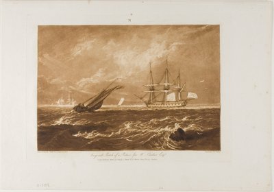 The Leader Sea Piece, plate 20 fra Liber Studiorum av Joseph Mallord William Turner