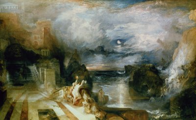 Avskjeden mellom helten og Leander av Joseph Mallord William Turner