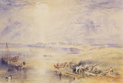 Rødehavet og Suez (wc på papir) av Joseph Mallord William Turner