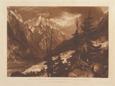 Kilden til Arvaron i Chamouni-dalen, Savoy Liber Studiorum, pa..., 1. januar, av Joseph Mallord William Turner