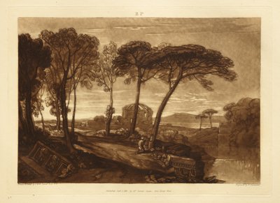 Minerva Medicas tempel av Joseph Mallord William Turner