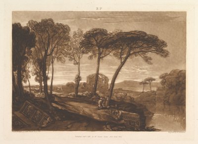 Temple of Minerva Medica Liber Studiorum, del V, plate 23, 1. januar 1811. av Joseph Mallord William Turner