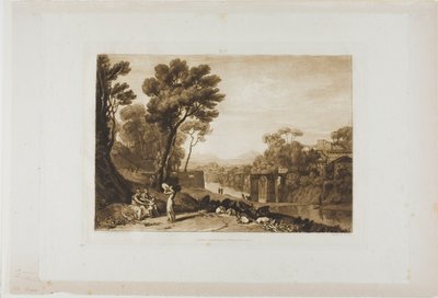 The Woman and Tambourine, plate 3 fra Liber Studiorum av Joseph Mallord William Turner