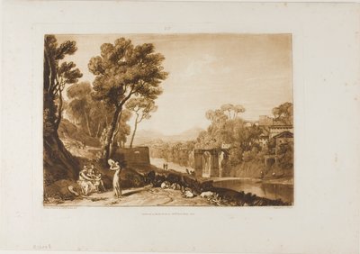 The Woman and Tambourine, plate 3 fra Liber Studiorum av Joseph Mallord William Turner
