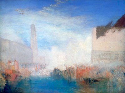 Venezia, Piazzetta med seremonien for dogen som gifter seg med havet, c1835 av Joseph Mallord William Turner